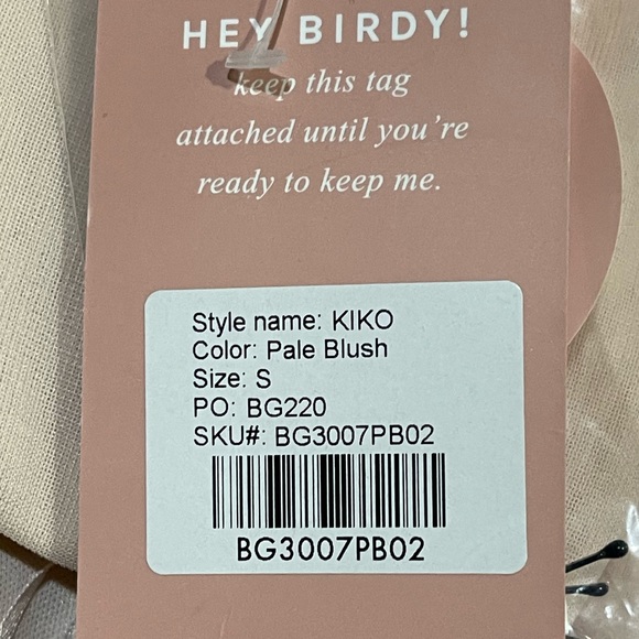 NWT Birdy Grey Dress KIKO DRESS CHIFFON PALE BLUSH Small Formal Wedding - Picture 6 of 10